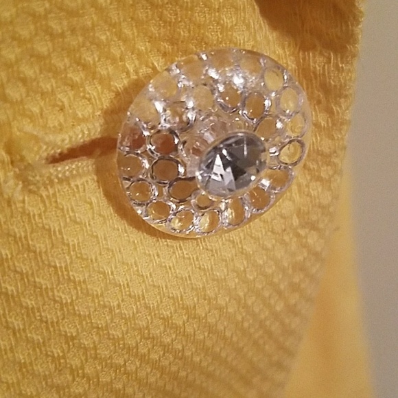 Oscar by Oscar De La Renta Yellow Tailored Coat - Picture 3 of 5